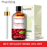 Phatoil Cranberry Fragrance Oil 100ML Essential Oil for Candle Soap Making Blueberry Cucumber Melon Green Apple Coconut Vanilla