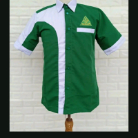 PDH GP ANSOR Nasional Baju Seragam Hijau Putih dengan Logo ANSOR di Dada