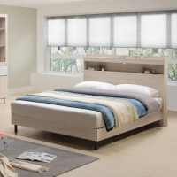 【WAKUHOME 瓦酷家具】Mitte暖調木質床架型5尺雙人床組-床頭箱-床底-A014-K913+A028