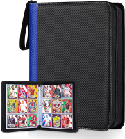 Card Binder for Pokemon Card 9 Pocket 40 Double-Sided Pages for 720 Card Pocket Premium Zip PU Card 