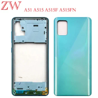 For Samsung Galaxy A51 A515 A515F A515FN Battery Back Cover A51 Plastic Housing Case Middle Frame Chassis Volume Side Key