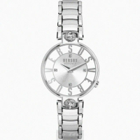 【VERSUS】VERSUS VERSACE手錶型號VV00091(透視錶面銀錶殼銀色精鋼錶帶款)