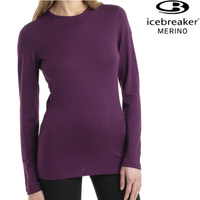 Icebreaker Tech BF260 女款 圓領長袖上衣/美麗諾羊毛排汗衣 104387 853 葡萄紫
