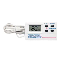 LCD Fridge Freezer Thermometer Digital Refrigerator Thermometer with 2