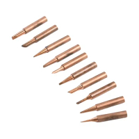 10pcs I+B+K+1.2D+2C+3C Soldering Tip 900M-T K+4C+2.4D+1.6D+3.2D Pure Copper Electric Iron Head Series Solder Tool