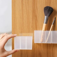 Wall Mounted 3Grids Organizer Mirror Cabinet Self-adhesive Small Objects Storage Box Eyebrow Pencil Lipstick Lip Glaze Organizer