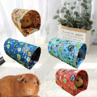 Hamster Cage Ferret Tunnel Small Pet Concealed Passage Nest Foldable Guinea Pig Chinchilla Hideout Channel Pets Cage Accessories