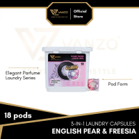 VANZO 3 Dalam 1 Kapsul Pewangi Cucian Elegan - English Pear & Freesia