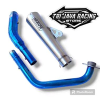 Knalpot Arrow pro race header biru motor CBR 150R CB 150R Verza Megapro Sonic Supra GTR Vixion Byson