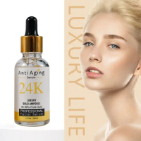 24K Gold Luxury Facail Essence Oil Hyaluronic Acid Acne Serum Moisturizer Whitening Anti Aging Anti Wrinkle Skin Care
