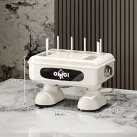路由器WiFi收納盒光貓機頂盒路由器收納箱遮醜隱藏插座電線理線器單層-白色