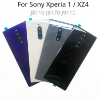For Sony Xperia 1 / XZ4 J8110 J8170 J9110 Glass Back Battery Cover Rear Door back case Housing Case Repair Parts