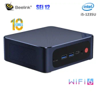 Beelink SEi 12 Intel 12th i5 1235U 10 cores lris Xe Graphics Windows 11 Mini PC 32GB DDR4 500GB SSD Wifi6 1000M 4K Computer