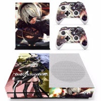 Game NieR Automata Skin Sticker Decal For Microsoft Xbox One S Console and 2 Controllers For Xbox One S Skins Sticker Vinyl