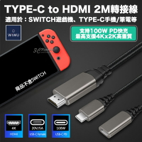 WIWU X10 PLUS HDMI TYPE-C 100w 4k PD 傳輸線 充電線 投影線 轉接線 200cm【APP下單最高22%點數回饋】