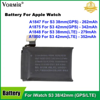 Vormir Top Quality Battery For Apple Watch Series3 GPS / LTE 38mm 42mm A1847 A1875 A1850 Watch Batteries Replacement Repair Part