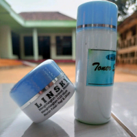 paket hemat Toner+Cream linsky biru untuk flek hitam mencerahkan Pemutihan Semua Jenis Kulit Members