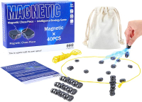 Magnetic Chess Game with Upgrade 40 Stones Magnet Chess Game Magnet Game with String Family Party Ga