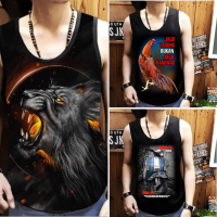 ShopAoi Singlet Keren / Kaos tanpa lengan / Kaos Dalam / Singlet Murah Santai Hitam Motif Pria