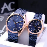 JAM TANGAN ALEXANDRE CHRISTIE AC 8578 / AC8578 COUPLE. GARANSI RESMI 1 TAHUN - silver rosegold blue