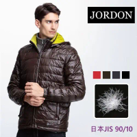 【JORDON 橋登】雙色 超輕連帽羽絨外套#橄綠_XL-橄綠,XL