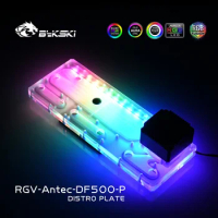 Bykski RGV-Antec-DF500-P,Acrylic Distro Plate For Antec DF500 Case,Waterway Board Reservoir Pump For PC Water Cooling System