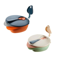 Set chén/bát + muỗng/thìa ăn dặm du lịch Tommee Tippee cho bé 6m+ (gồm 2 chén)