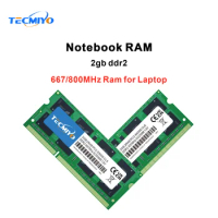 TECMIYO 2GB DDR2 667/800MHz SODIMM Laptop Memory RAM DDR2 1.8V PC2-5300S/6400S Non-ECC - Green