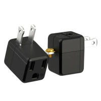 【CHANGLU】台灣製造 L型3變2轉接插頭(CL-1012黑)