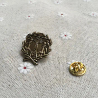New Arrival freemasonry gift free mason Masonic Lodge Wreath Double Column brooches and pins badge masonic lodge Lapel Pin