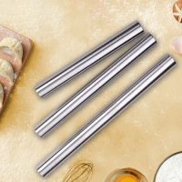 1PC Stainless Steel Rolling Pin Non-Stick Pastry Dough Roller Bread Pizza Noodles Cookie Dumpling Kitchen Baking Making Tool