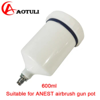For Japan ANEST IWATA Spray Gun Pot Plastic Pot On Pot 600ML White Paint Spray Gun Accessories Consumable Paint Tools