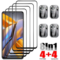 8-in-1, Tempered Glass + Camera Film for Poco M5s M4 M3 Glass Pocophone M3 Xiaomi Poco M4 Pro 4G Screen Protector Poco M4 5G