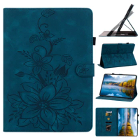 Flip Stand Case for Lenovo Xiaoxin Pad Pro 2022 11.2" Tab P11 Pro Gen2 TB-132FU 138FU Emboss Cover For M10 Gen3 TB-328FU Leather