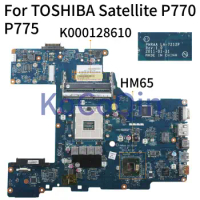 KoCoQin Laptop motherboard For TOSHIBA Satellite P770 P775 Mainboard PHRAA LA-7212P K000128610 HM65