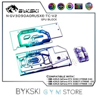 Bykski Dual Side GPU Block For Gigabyte RTX 3090/3080/3080ti XTREME Card,3090 Active Backplate Copper Cooler N-GV3090AORUSXE-TC