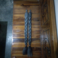 Rambut Cemara Kepang Panjang 70cm lebih Extension Warna Brontok Uban  Bahan Sintetis Berkualitas