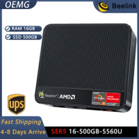 Beelink SER5 5560U Mini PC - Ryzen 5 5560U, 16GB RAM, 500GB-1TB SSD - WiFi 6, BT5.2 - W11 Pro Mini Computer
