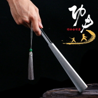 鋁合金扇子男金屬骨古典風功夫禮品鐵折扇夏漢服灑金定制絹扇