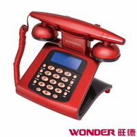 WONDER 旺德 仿古來電顯示電話機 WT-05 LCD顯示 鬧鐘功能 復古風