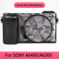 For SONY A6400/A6300 Decal Skin vinyl wrap film camera protection Carbon fiber sticker with leather scrub 3M full pack