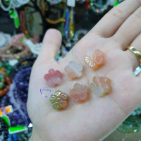 1 Charm hoa đá agate mix vòng thiên nhiên hợp tất cả mệnh