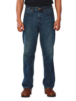 กางเกงยีนส์ผู้ชาย คอลเลคชั่น Everyday with Wrangler เอวกลาง ทรงกระบอกใหญ่ สียีนส์กลาง