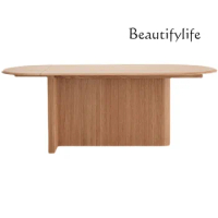 Nordic Solid Wood Dining Table Folding Dining Table Modern Minimalist Multifunctional Oak Table and Chair Combination round