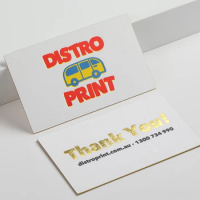 200Pcs Carddsgn Letterpress Business Cards Color Printed Gold Foil On 700gsm White Paper On Double Sided Name Card Custom Design