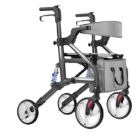 Multifunctional Folding Walking Stick Wheelchair, Elderly Trolley, Light Scooter, Elderly