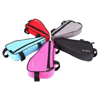Mountain Bicycles Front Tube Storage Bag Bike Triangular Large Capacity Pouch Portable Saddle Holder Cycling Pink