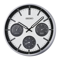 SEIKO 日本精工 溫度/濕度 掛鐘 滑動式秒針 時鐘(QXA823S)33cm