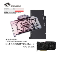 Bykski Water Block Use for PowerColor Radeon RX 6800 16GB X-Serial GPU Card/ Full Cover Copper Radiator/ RGB Light