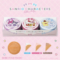 【神戶風月堂】三麗鷗聯名 法蘭酥禮盒 三入組（日本限定/Hello Kitty/酷洛米/美樂蒂/大耳狗/布丁狗/鐵盒/迷你法蘭酥）